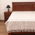 Bijnor Pure Handloom Cotton Single Bed Sheet (90 x 60 in) 100