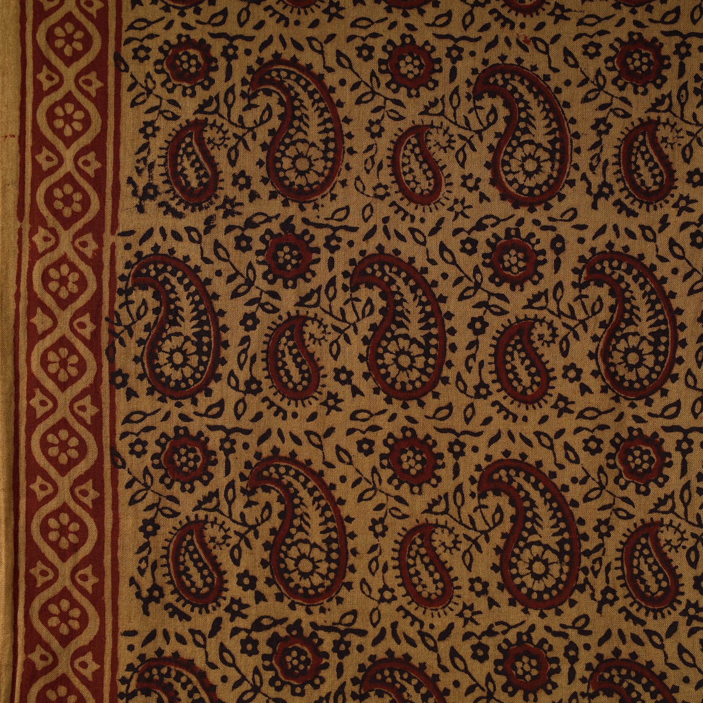 Pure Mul Cotton Natural Dyed Hand Block Bagh Print Fabric 11