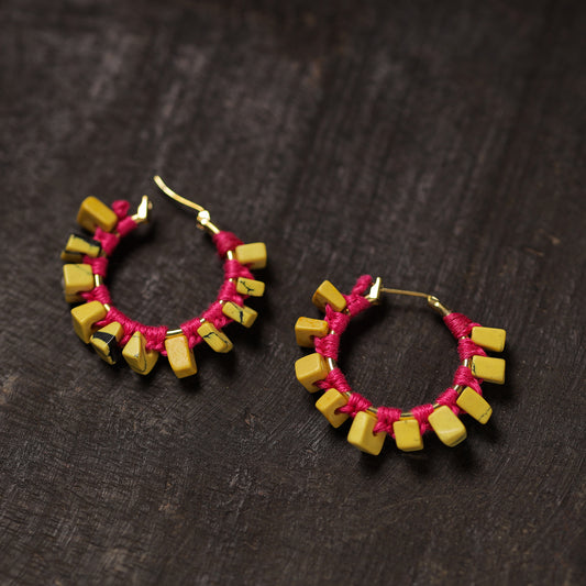 Ayat Handmade Thread & Stone Work Earrings 04