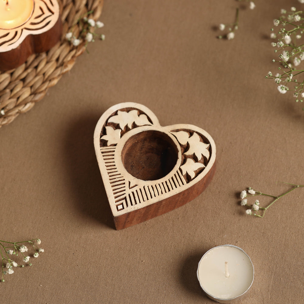 wooden candle holder