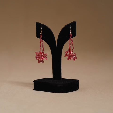 Red - Handmade Beadwork Earrings 69