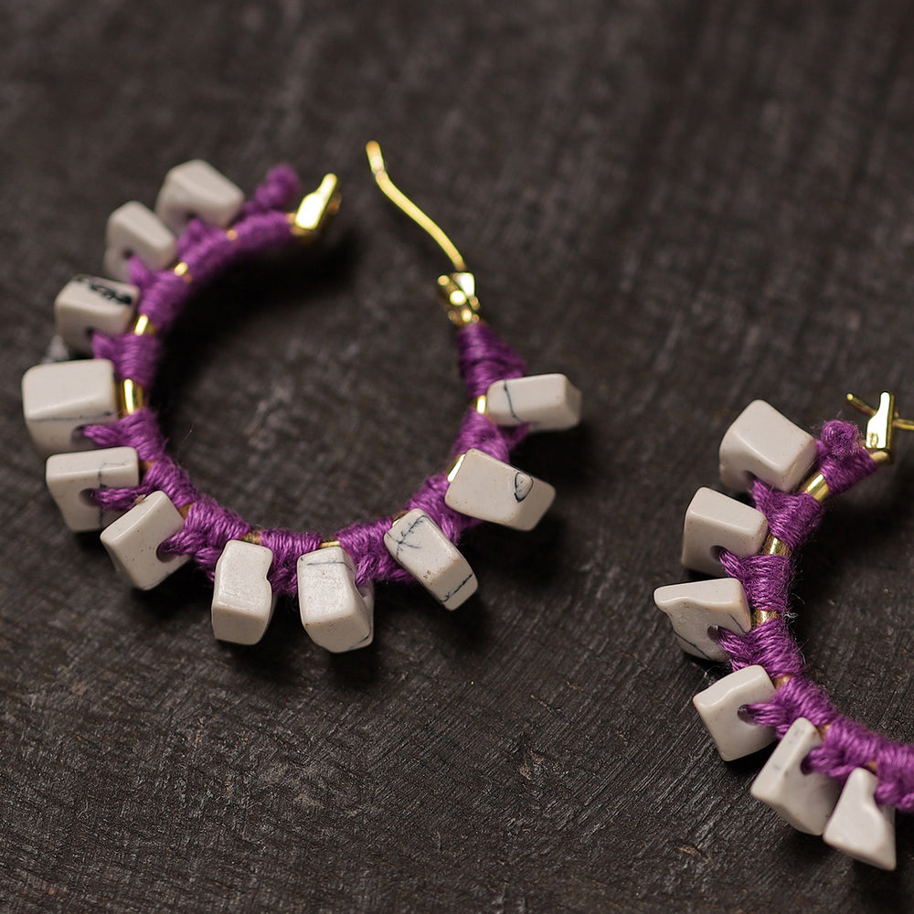 Ruhi Handmade Thread & Stone Work Earrings 06