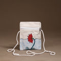 White - Madhubani Handpainted Mobile Sling Bag 21
