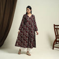Buy Red A-Line Batik Print Cotton Kurta for Women