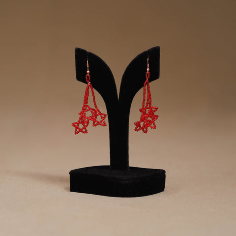 Red - Handmade Beadwork Earrings 71