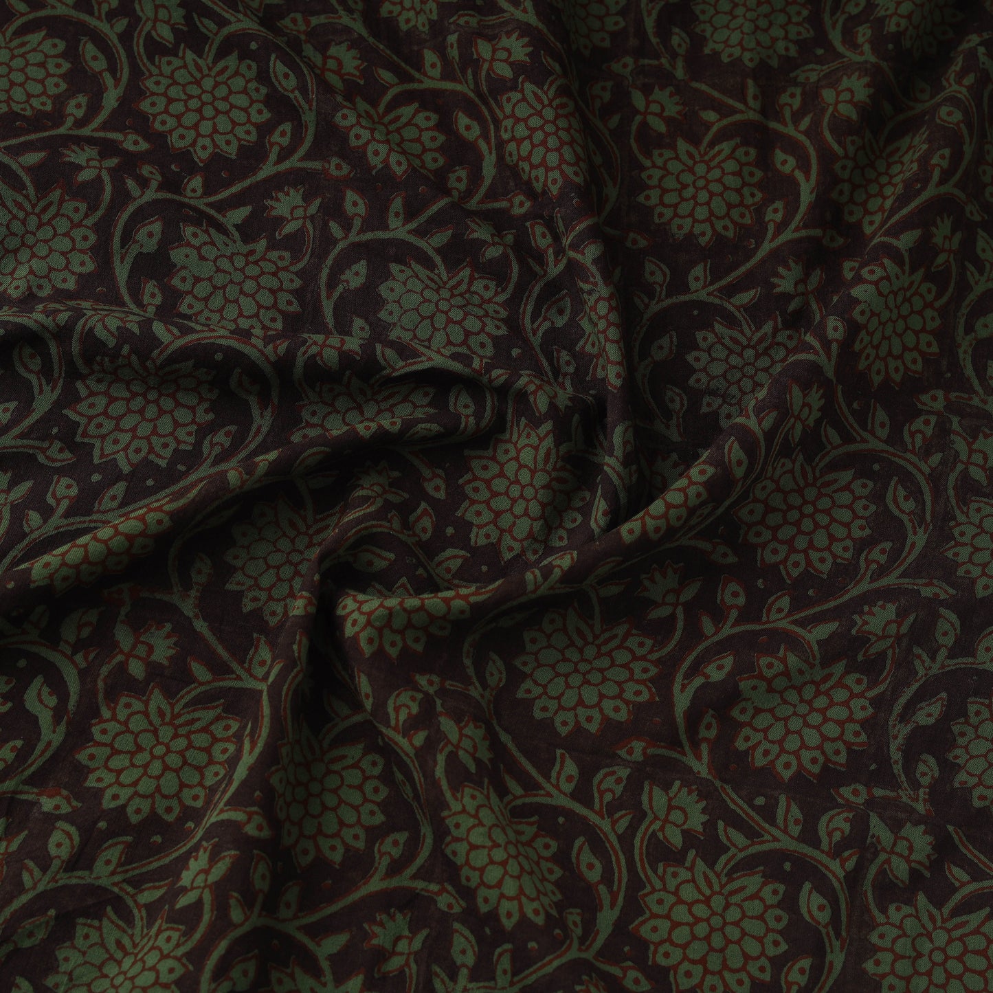 Pure Mul Cotton Natural Dyed Hand Block Bagh Print Fabric 07