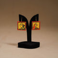 Yellow - Handpainted Manjusha Art Wooden Earrings 01