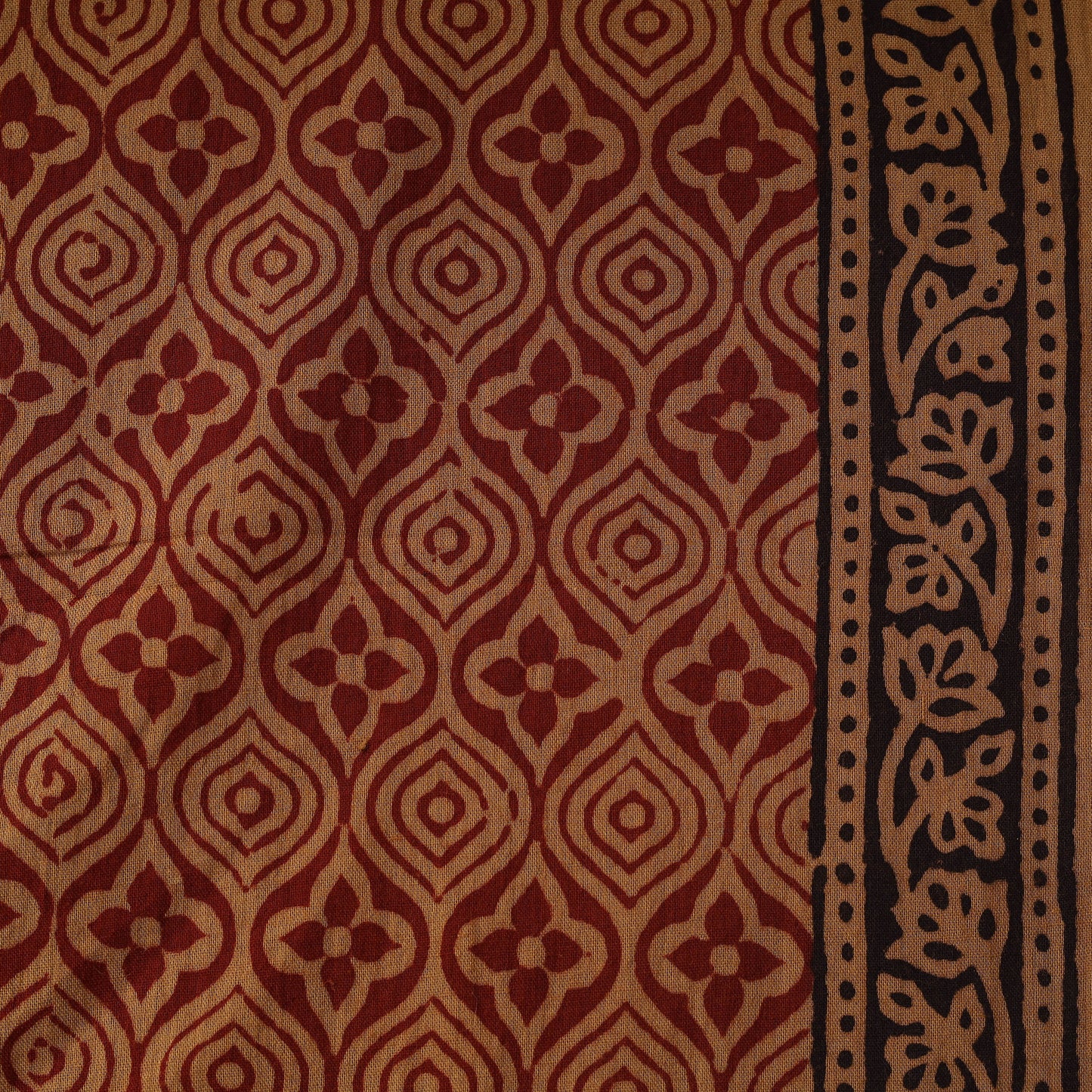 Pure Mul Cotton Natural Dyed Hand Block Bagh Print Fabric 06