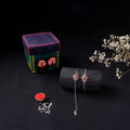 Handcrafted Meenakari Bhaiya Bhabhi Rakhi Set with Coir Box 111