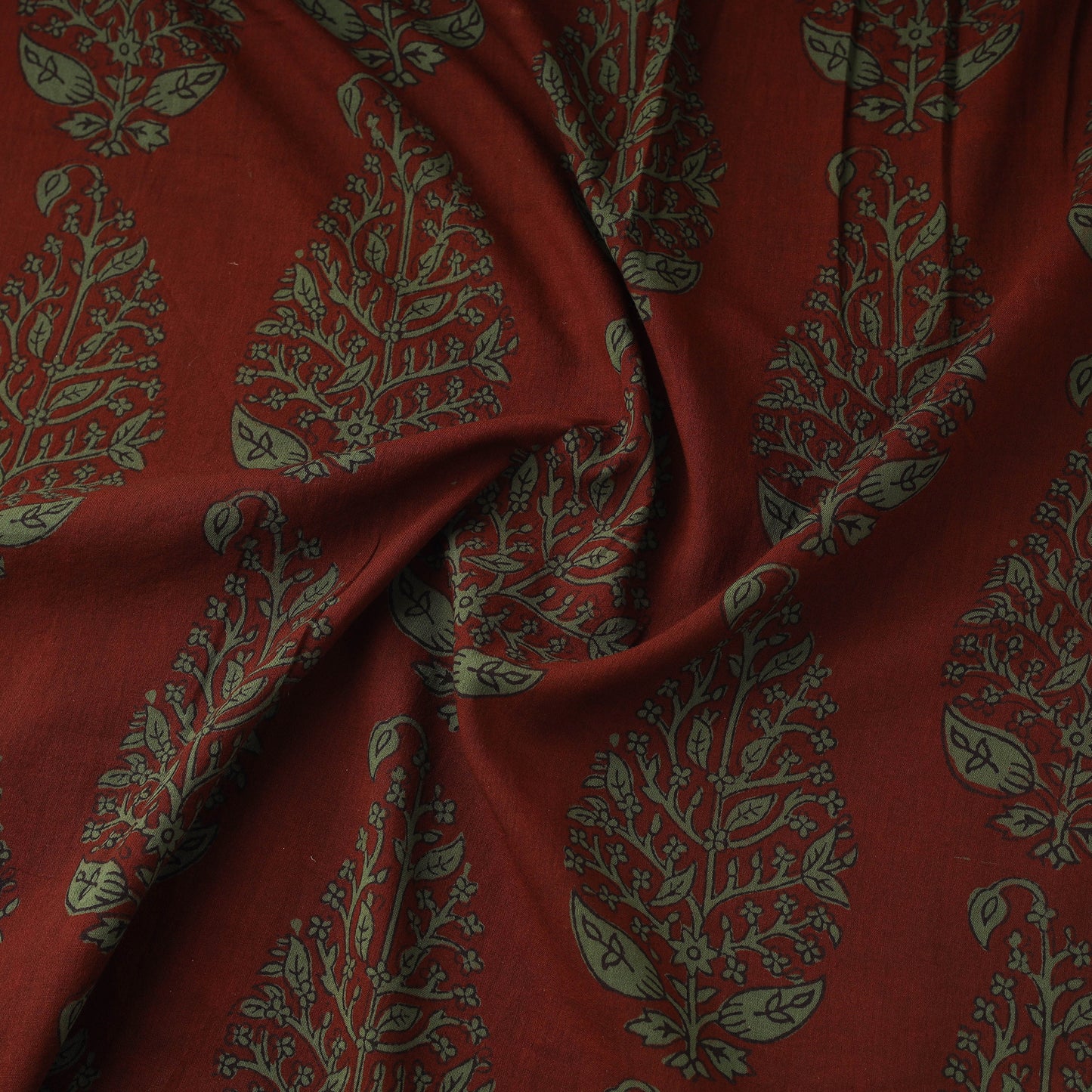 Pure Mul Cotton Natural Dyed Hand Block Bagh Print Fabric 05