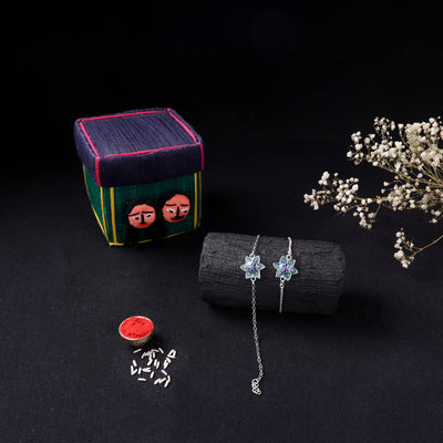 Handcrafted Meenakari Bhaiya Bhabhi Rakhi Set with Coir Box 112