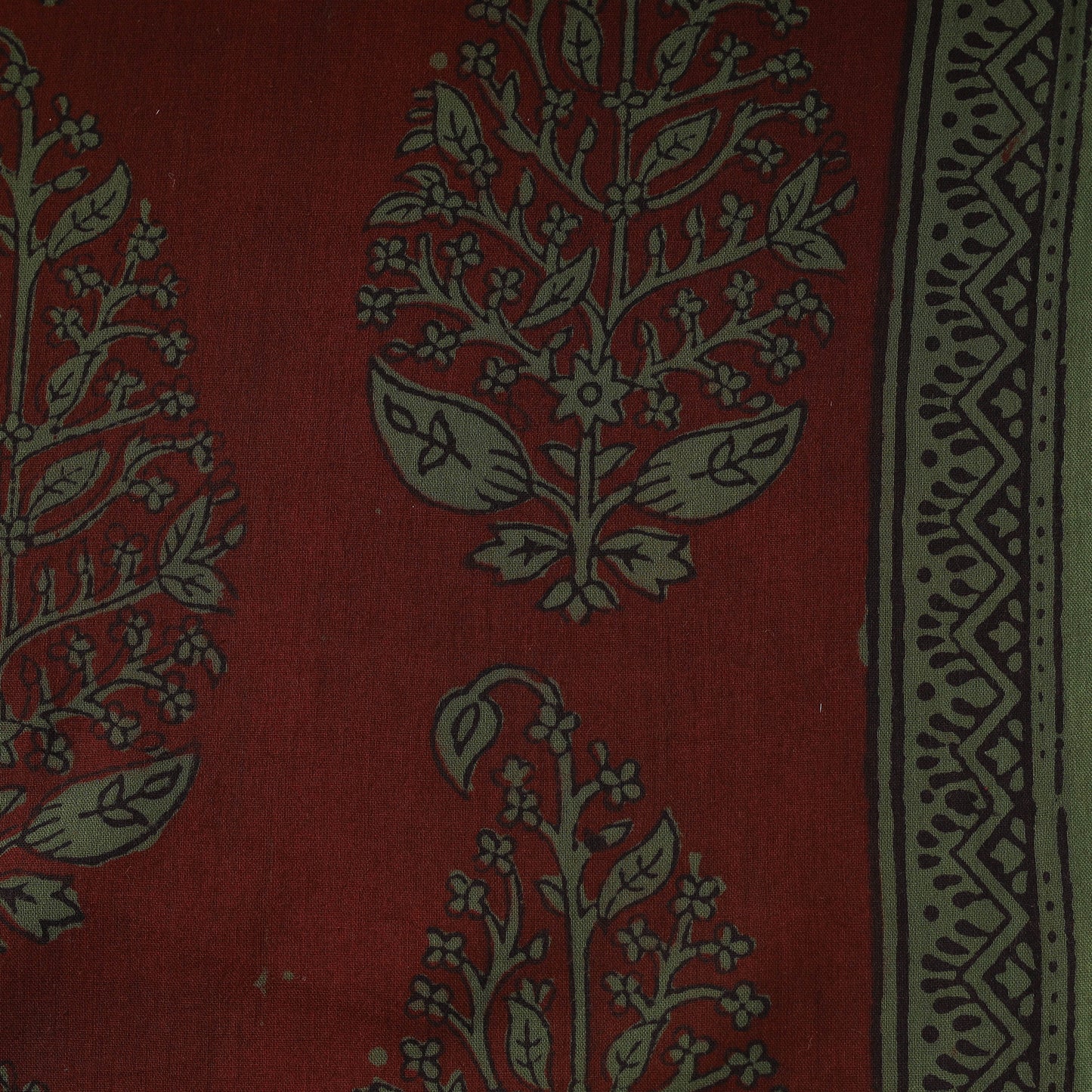 Pure Mul Cotton Natural Dyed Hand Block Bagh Print Fabric 05