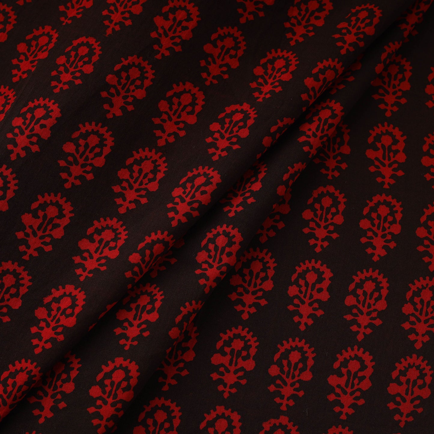Pure Mul Cotton Natural Dyed Hand Block Bagh Print Fabric 04