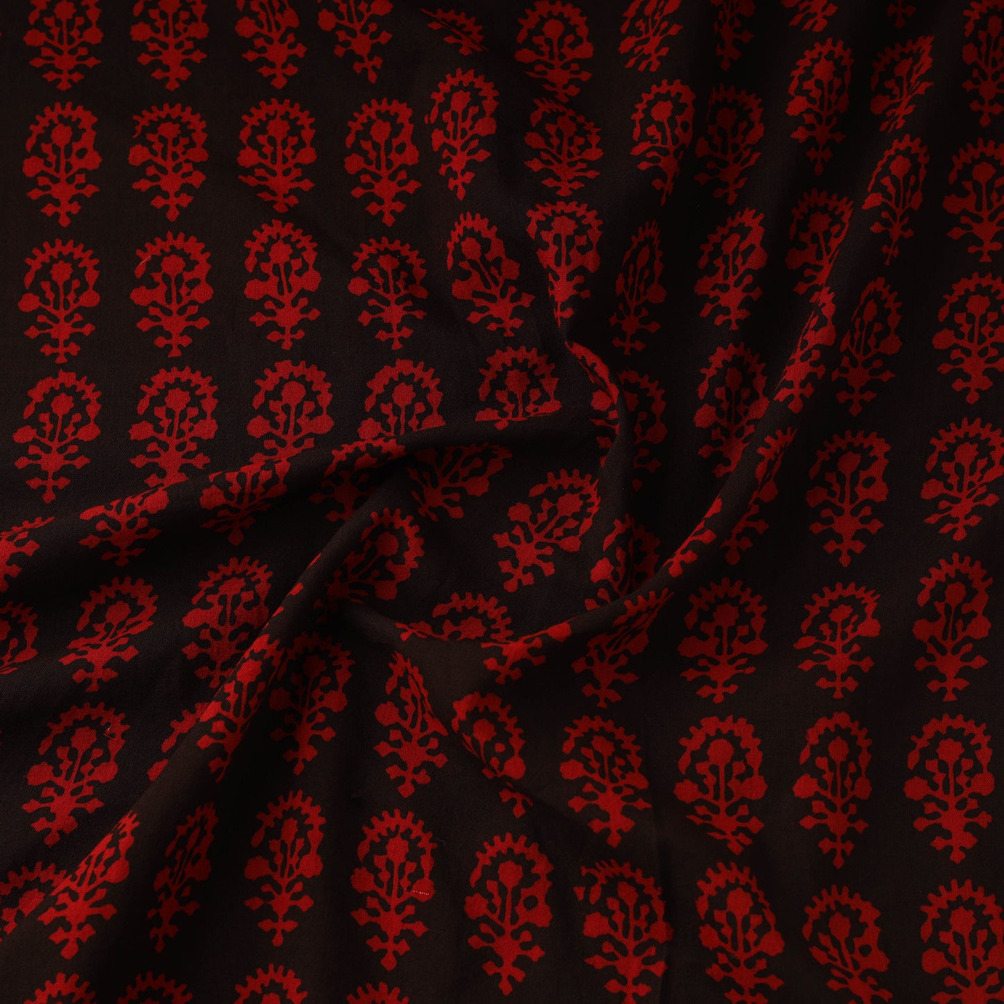 Pure Mul Cotton Natural Dyed Hand Block Bagh Print Fabric 04