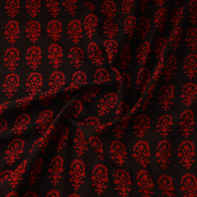 Pure Mul Cotton Natural Dyed Hand Block Bagh Print Fabric 04