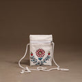 White - Madhubani Handpainted Mobile Sling Bag 26