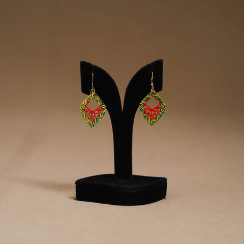 Handpainted Manjusha Art Wooden Earrings 08