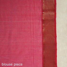 Pink Handloom Cotton Zari Border Mangalagiri Saree