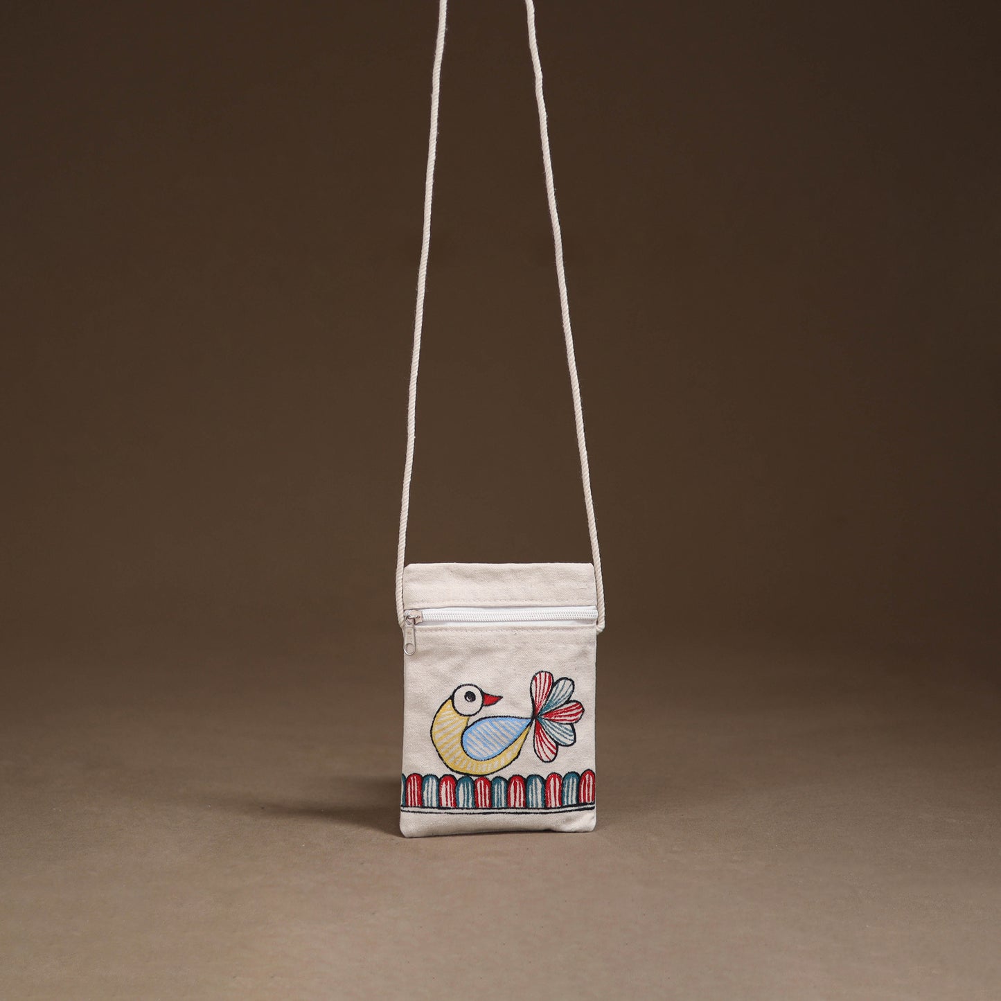 Madhubani Handpainted Mobile Sling Bag 29