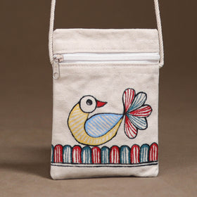 Madhubani Handpainted Mobile Sling Bag 29