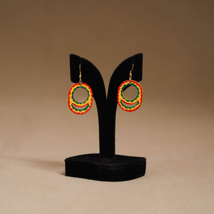 Multicolor - Handpainted Manjusha Art Wooden Earrings 11