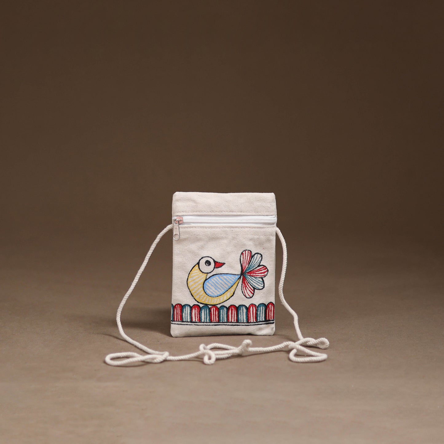 Madhubani Handpainted Mobile Sling Bag 29