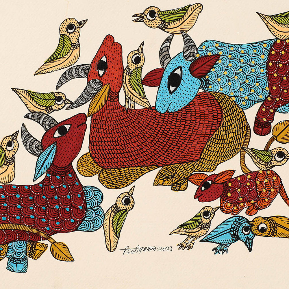 Gond Folk Art Painting