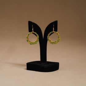 Yellow - Handpainted Manjusha Art Wooden Earrings 14