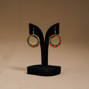 Multicolor - Handpainted Manjusha Art Wooden Earrings 16