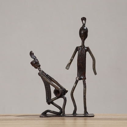Folk Dance - Handmade Recycled Metal Sculpture by Debabrata Ruidas 22