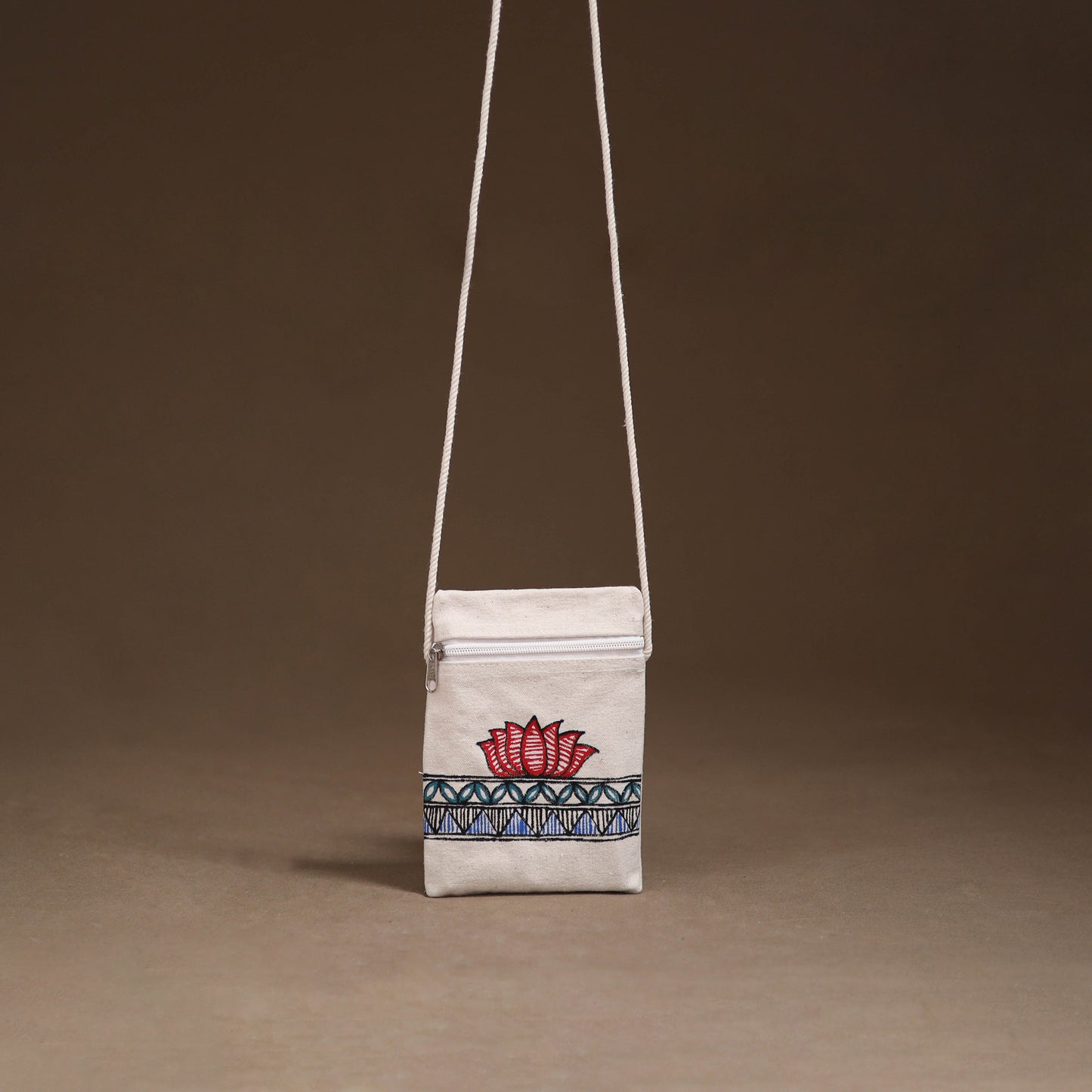 Madhubani Handpainted Mobile Sling Bag 32