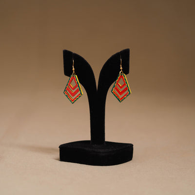 Multicolor - Handpainted Manjusha Art Wooden Earrings 18