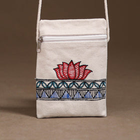 Madhubani Handpainted Mobile Sling Bag 32