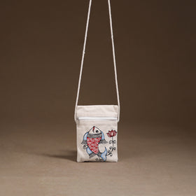 Madhubani Handpainted Mobile Sling Bag 33