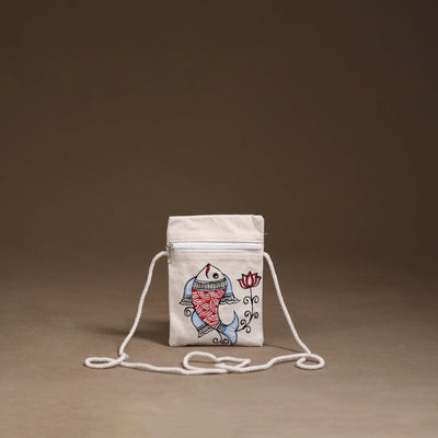 Madhubani Handpainted Mobile Sling Bag 33