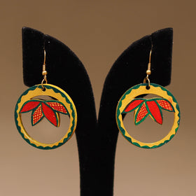 Yellow - Handpainted Manjusha Art Wooden Earrings 22