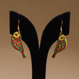 Multicolor - Handpainted Manjusha Art Wooden Earrings 23