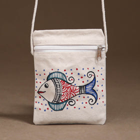 Madhubani Handpainted Mobile Sling Bag 35