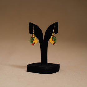Yellow - Handpainted Manjusha Art Wooden Earrings 26