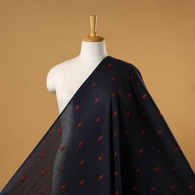 Blue - prewashed cotton jacquard fabric 15 - handcrafted