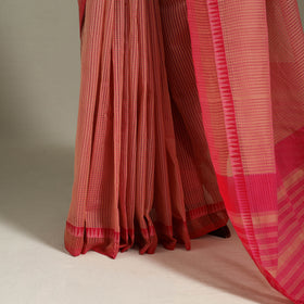Red Handloom Missing Checks Cotton Mangalagiri Saree