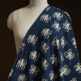 Bindaas Hand Block Art Print Natural Dyed Cotton Fabric - Weave A Web