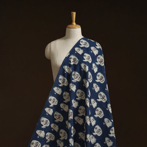 Bindaas Hand Block Art Print Natural Dyed Cotton Fabric 14