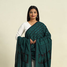 Buy Green - Natural Dye Mul Cotton Bagh Print Dupatta