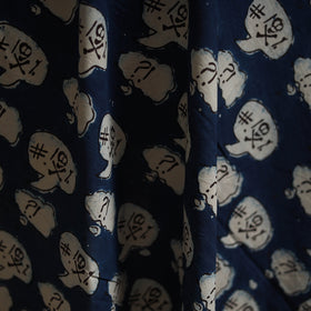 Bindaas Hand Block Art Print Natural Dyed Cotton Fabric - You *%!!#?