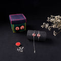 Handcrafted Meenakari Bhaiya Bhabhi Rakhi Set with Coir Box 144