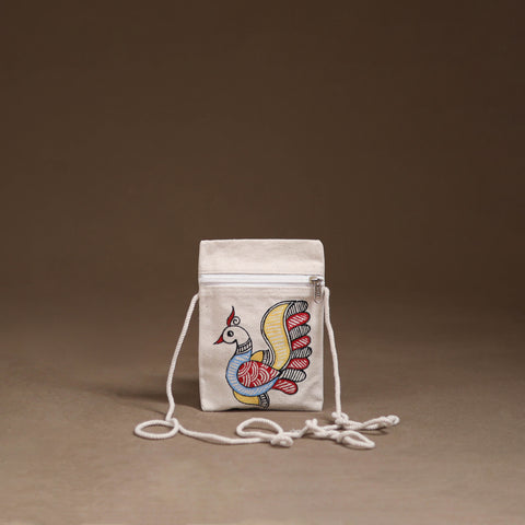 Madhubani Handpainted Mobile Sling Bag 39