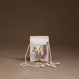 Madhubani Handpainted Mobile Sling Bag 39