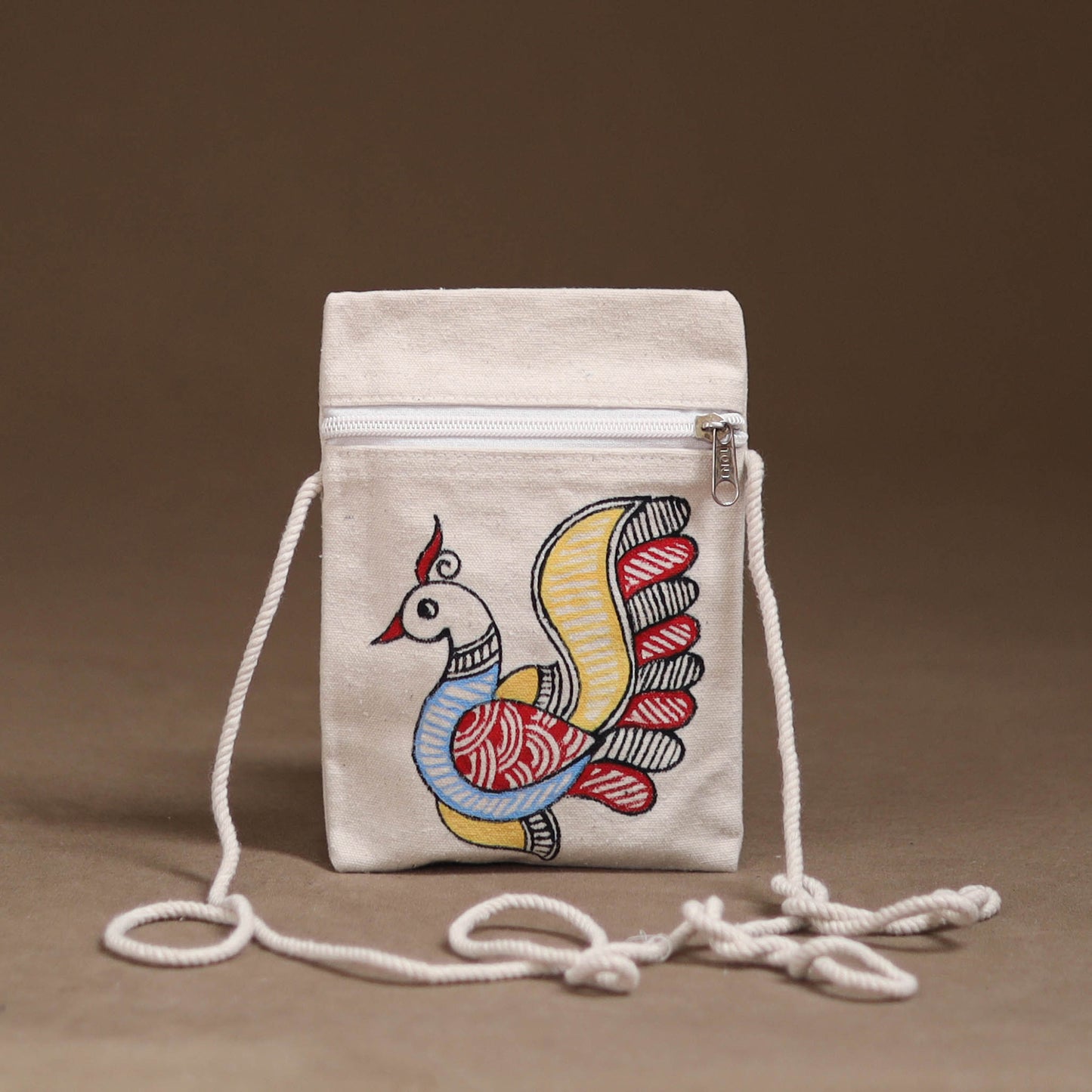 Madhubani Handpainted Mobile Sling Bag 39