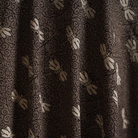 Bindaas Hand Block Art Print Natural Dyed Cotton Fabric - Butterfly Jaal